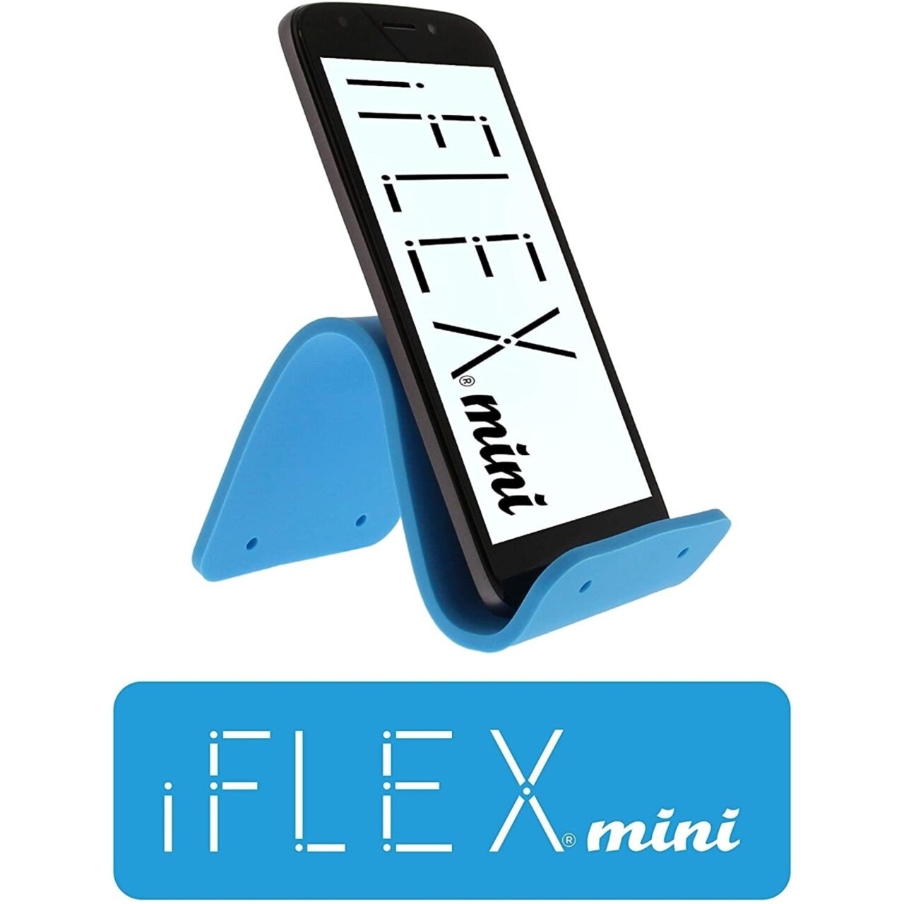 Iflex Mini Flexible Silicone Cell Phone Holder Sky Blue Waterproof Hands-Free